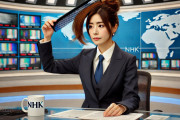 【放送事故】NHKの女性アナウンサー、髪に櫛を刺したままニュースを読んでしまうｗｗｗｗｗｗｗｗ