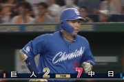 中日打線、今日も爆発ｗｗｗｗｗｗｗｗｗｗ