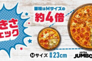 【朗報】ドミノピザ、デカすぎるピザを出してしまう