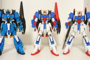 【ガンプラ】日本ハムコラボカラーのZガンダムとウェイブシューターと通常版の3つをまとめて作りました  、他