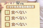 【画像】最近の若者の食生活がヤバすると話題に