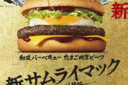 【朗報】マクドナルドさん、ついに本気を出す、サムライマックに新メニューが2種類、仲間入り！