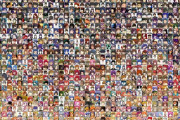 外国人「日本アニメの主要キャラを髪の毛の色で並べてみた…2000人ほど」