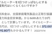 【悲報】「オイルヒーター」とかいう暖房、ガチで富豪しか使っちゃだめな家電だった・・・