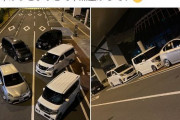 【悲報】市道塞いで車を写真撮影し投稿 → ネット民に通報され書類送検