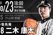一軍試合実況　10月23日18:00～ オリックス－ロッテ (先発 山岡×二木)