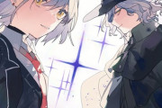 【FGO】制服邪ンヌ＆エドモンイラスト！！　ピアスが見えてるのいいね！！