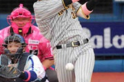 阪神の超大型リードオフマンだ！1メートル89、100キロの井上が初1番で3戦連続安打