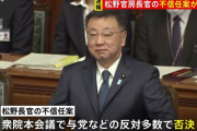 岸田首相「否決を受けて、松野長官に職務にあたっていただきたい」