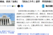 毎日新聞・時事通信など「自民全敗！！！」 全敗って1敗じゃん、これ印象操作すぎるだろ・・・
