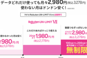 楽天モバイル、今日から月額1078円。逃げ遅れたやつおる？