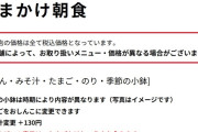 【悲報】すき家の一番安い朝食（320円）、ちと寂しい