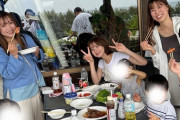 【闇深】元AKB48篠田麻里子(37歳)さん、GWは娘と共に帰省。地元の仲間とBBQする様子を公開