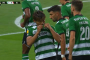 ◆葡萄牙◆スポルティング守田英正、8節 ジル・ビセンテ戦１Ｇ１Ａ、クロスに飛び込み初G、オサレヒールで1A
