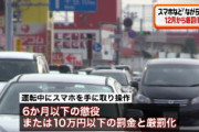 【速報】スマホしながら運転　罰金3倍へ