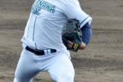 沖縄大・仲地投手に10球団のスカウトが集結。「スライダーが凄い。間違いなく上位で消える」