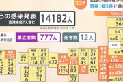 【感染爆発】全国の新型コロナ感染者、1万4000人を超え過去最多を更新・・・東京でも最多の4166人に