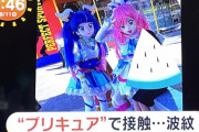 【アウト】プリキュア着ぐるみ事件、着ぐるみおじさんの共犯が「スタッフＴシャツ」を着て完全に騙しにきていた事が判明する