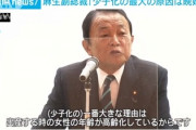 自民・麻生太郎副総裁　少子化の最大の要因は「晩婚化」「出産する時の女性の年齢が高齢化」「中長期的には日本の最大の問題」