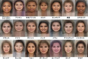 世界各国平均的な女性、男性の顔