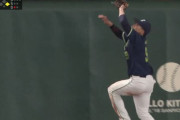 ヤクルト塩見泰隆、超スーパージャンピングキャッチ！
