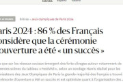 フランス人の96％がオリンピック開会式に『満足』していることが調査で明らかに、パリ五輪に対するフランス人の本音とは？（海外の反応）
