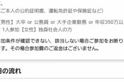 【画像】街コンの男と女の価格設定ヤバすぎワロタｗｗｗｗｗ