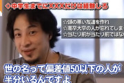 【画像】ひろゆき「世の中の半分の人は偏差値50以下なんですよ」←これ衝撃だったんやが…