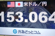 【悲報】1ドル153円突破！！高市になってからどんどん円売りが加速！！