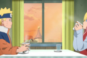 【BORUTO-ボルト-】129話感想 カップ麺を一緒に食べるボルトと子供ナルト