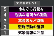 【防災】「レベル5は黒」大雨警戒レベル5段階を新配色で運用開始