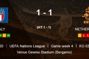 ◆UNL◆1組4節 イタリア×オランダ イタリア完璧クロスで先制もオランダ追いつきドロー、インモービレ師匠