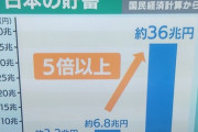 日本人の貯蓄、なんとたった１年で５倍になる