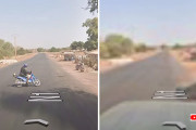 Googleの撮影車がバイクと衝突、その瞬間がストリートビューに写っていた！