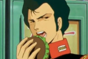 初期のガンダムではよくハンバーガー美味そうに食べてたな