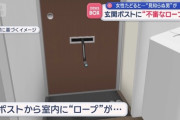 【悲報】玄関ドアのポストからカメラを入れて撮影していた男、逮捕