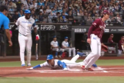 【日本ハム】石井一成、好走塁で追加点！相手の隙を逃さず生還