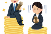 朝日新聞「女性の年収は20代後半から全産業で男性を下回る」
