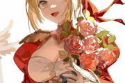 【FGO】バラの花束を持ったネロ皇帝イラスト！！　ネロちゃまに薔薇が似合いすぎる！