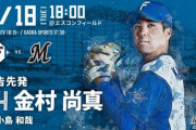 【日ハムvs.ロッテ4回戦】2（中）五十幡　9（二）奈良間