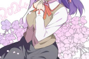 【FGO】制服姿の桜イラスト！！　桜の花に囲まれてるのいいですね！！