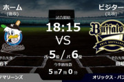 試合実況　7月30日18:15～ ロッテ－オリックス (先発 岩下×田嶋)