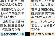 精子取引、無法地帯と化す