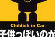 よく車の後ろに「子供乗ってます」とか「動物が乗ってます」ってステッカー貼ってる人いるけど軽自動車用に