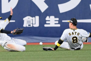 【阪神】近本＆佐藤輝のスライディング捕球及ばず　塩見に痛恨のランニング弾許す