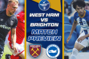 ◆プレミア◆3節 西ハム×ブライトン ブライトン、PKとトロサールのGで今季２勝目！三笘２分だけプレー