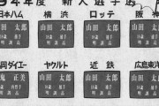 ドカベン明訓高校　岩鬼、山田→1位指名　里中、微笑→3位指名　殿馬→5位指名