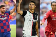 メッシ、C・ロナウド、ファン・ダイク、UEFA年間最優秀選手賞の最終候補に上位3位に選出