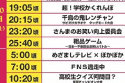 【速報】27時間テレビのタイムテーブルが発表！めっちゃ面白そう