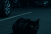夜、職場の駐車場で黒い物がうずくまっていて｢猫だー｣と寄ってったら